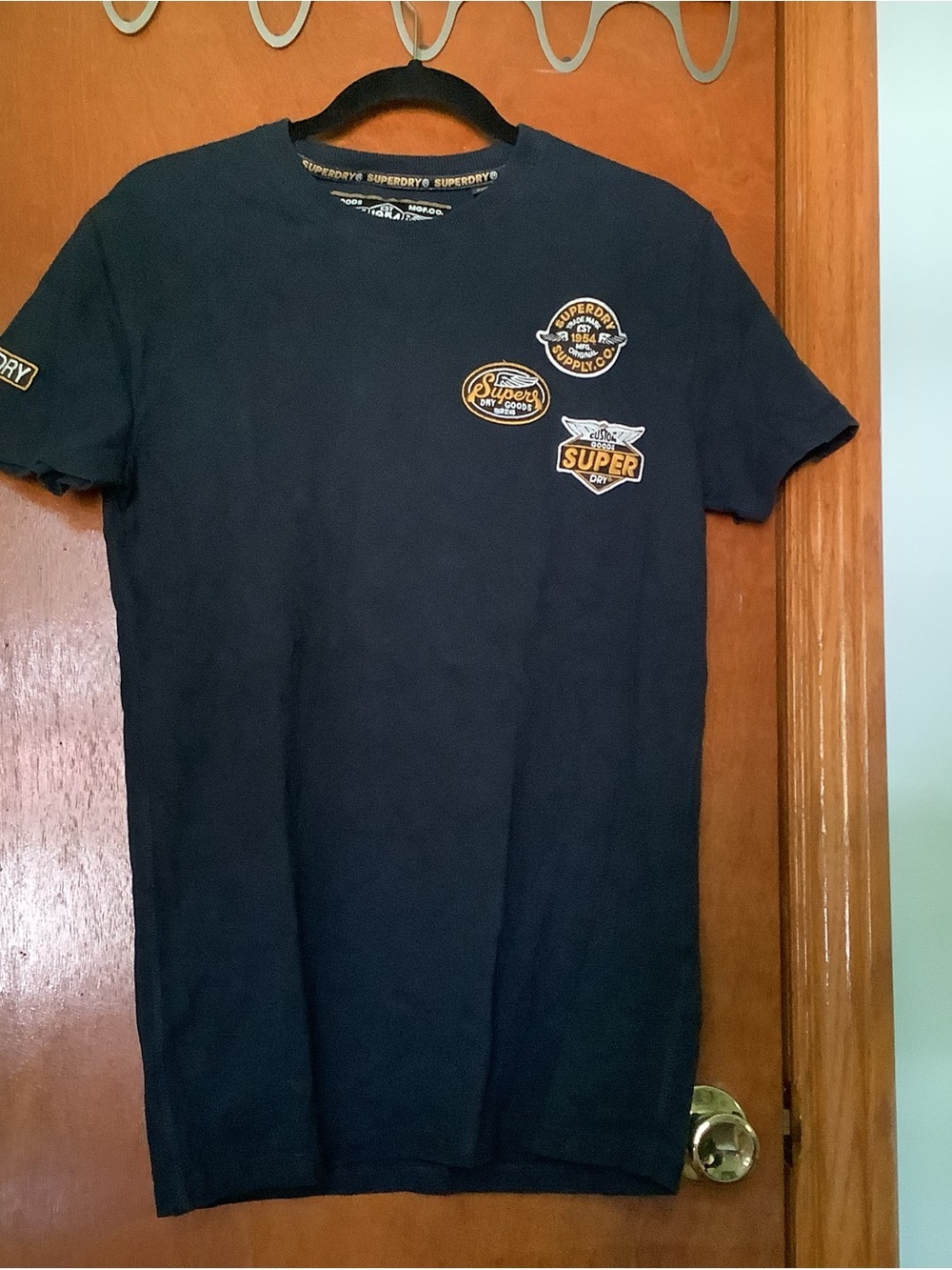 Superdry Navy Short Sleeve Badge T-Shirt